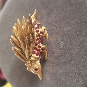 Vintage Oscar De La Renta Hedgehog Brooch